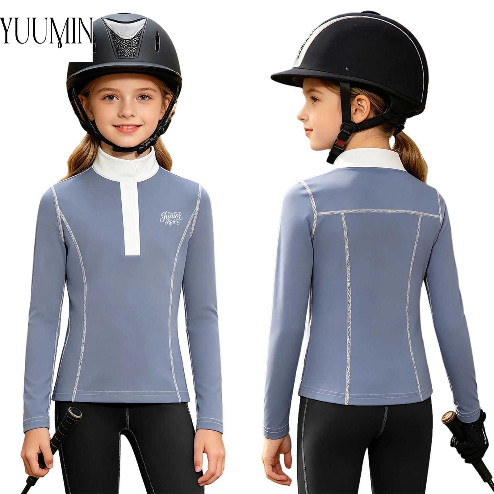 Kids Girls Equestrian Show Shi - Polo Shirt Equestrian のレビューと価格