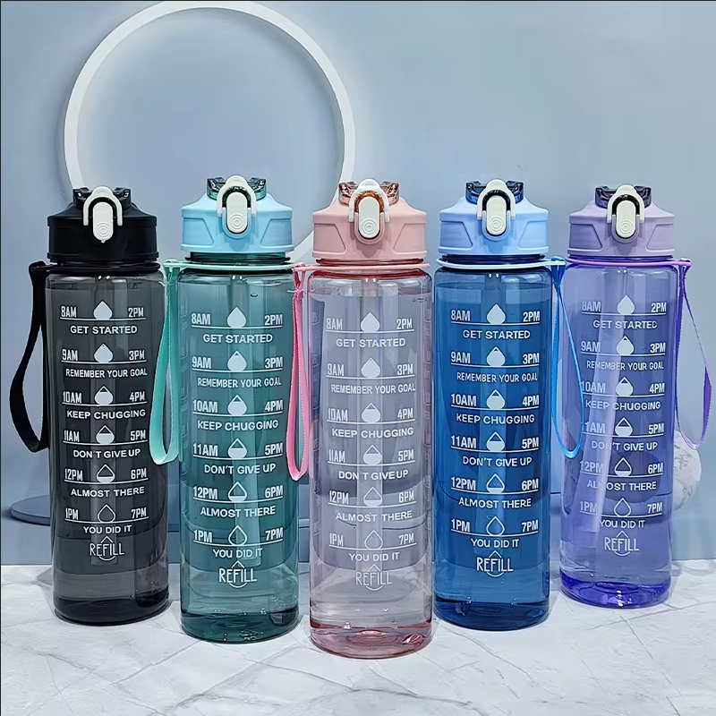 900ml Sports Bottle With Time - Outdoor Sport Field のレビューと価格
