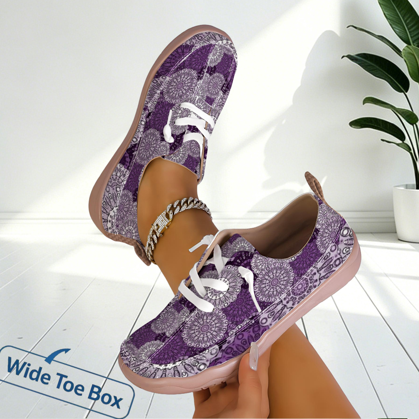 Women Geometric Print Wide Toe - Outdoor Sports Shoes のレビューと価格