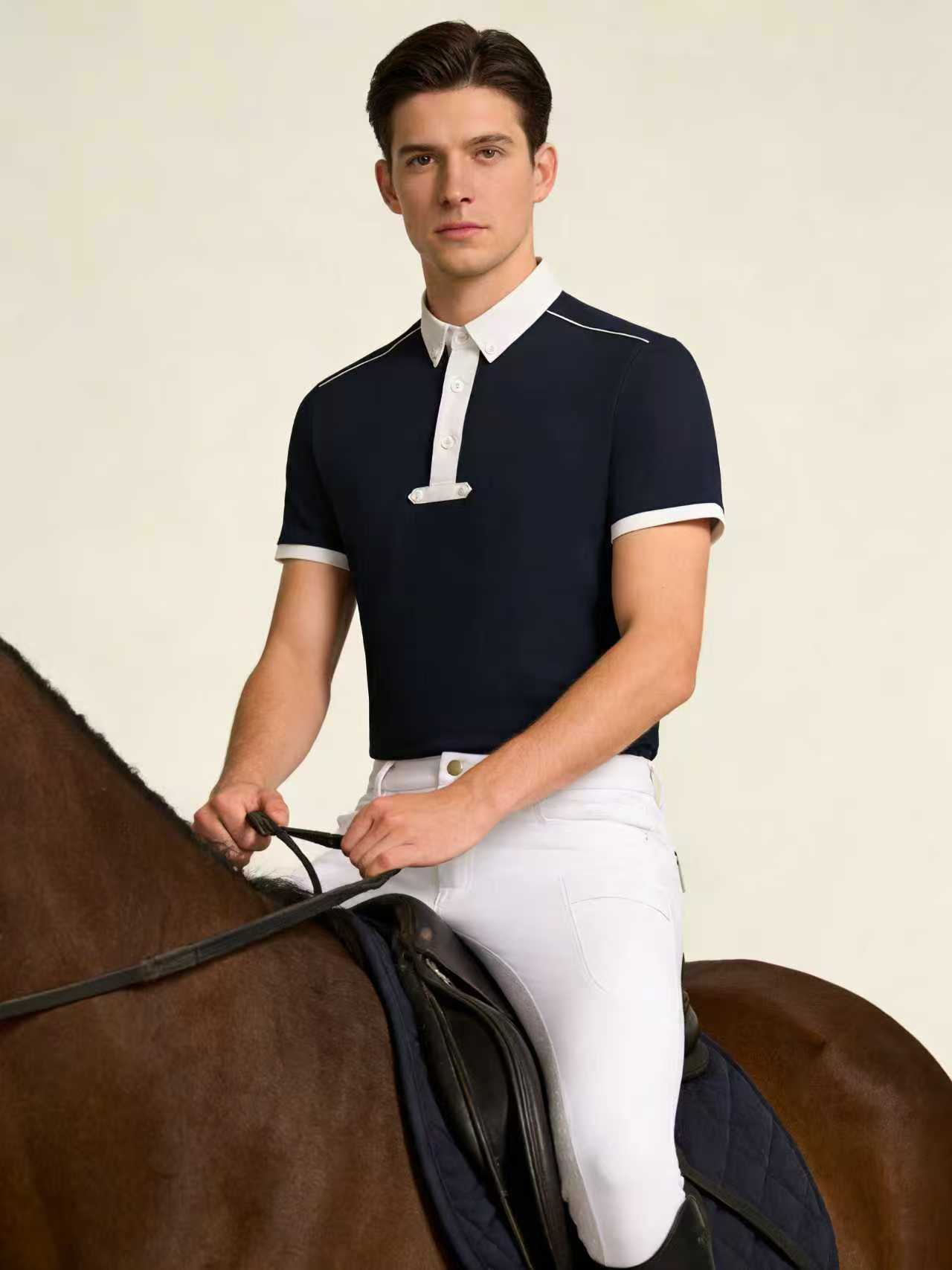 Men's equestrian top knitted p - Polo Shirt Equestrian のレビューと価格