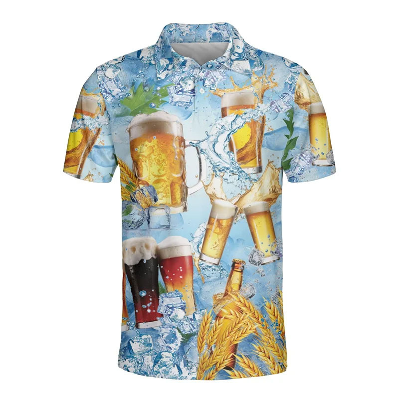 3D Printed Hawaiian Beer Polo  - Polo Shirt Equestrian のレビューと価格