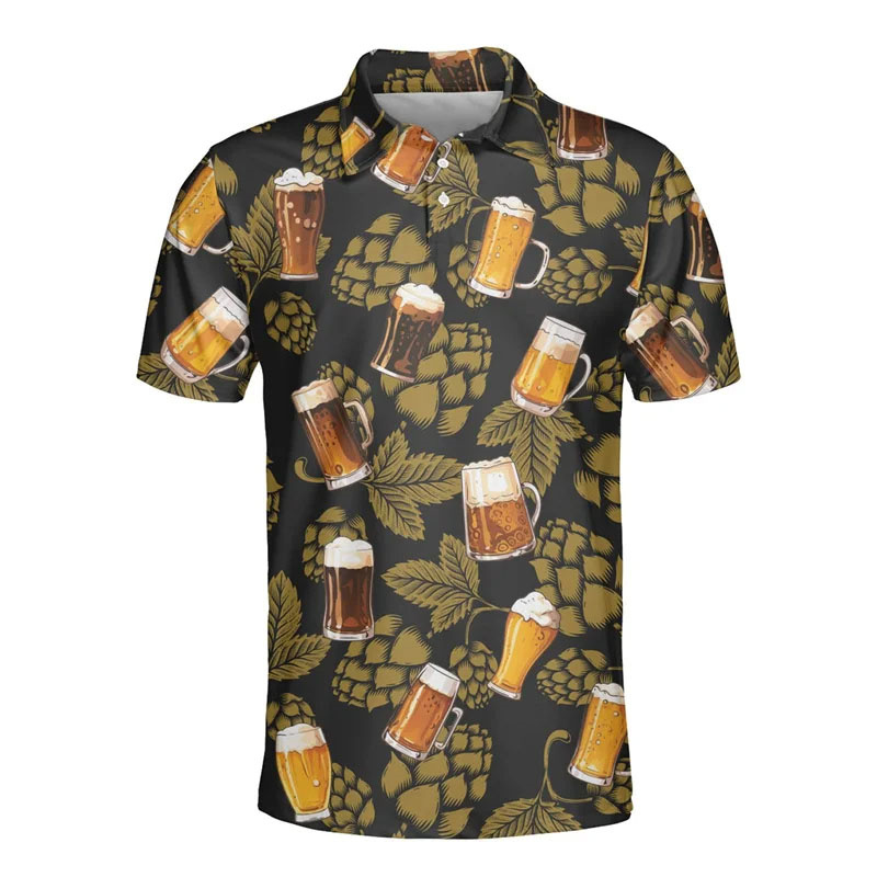 3D Printed Hawaiian Beer Polo  - Polo Shirt Equestrian のレビューと価格