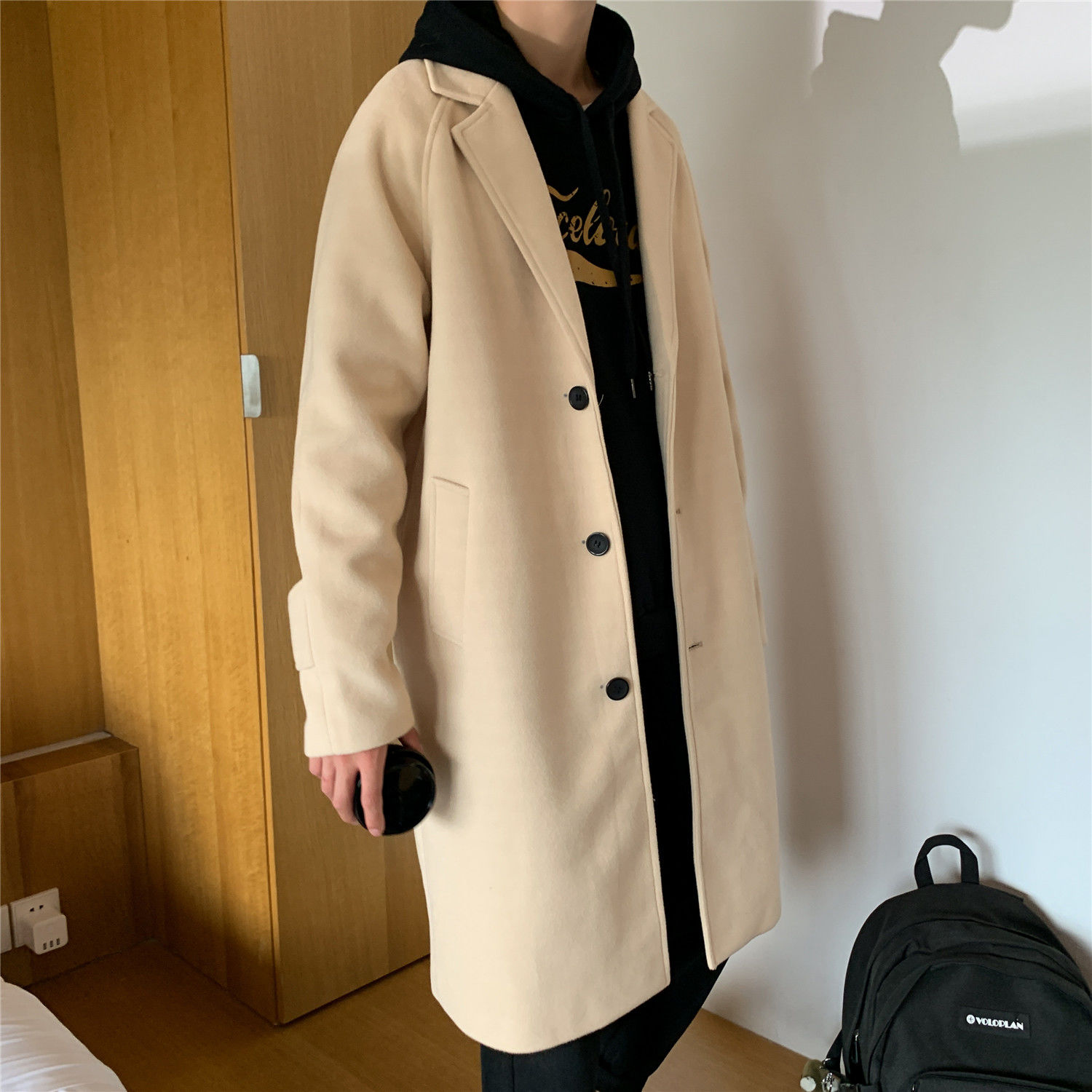 Wool Blend Coat Grey Mans Clim - Outdoor Sport Hobbies のレビューと価格