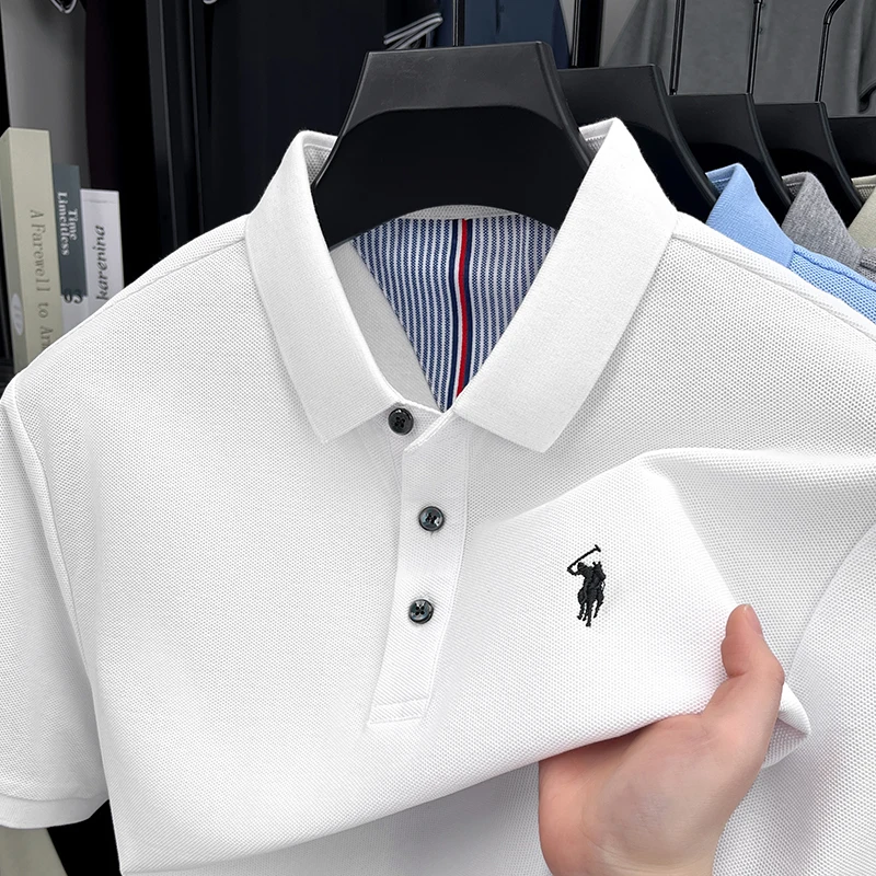 Men's 100% Cotton Short Sleeve - Polo Shirt Equestrian のレビューと価格