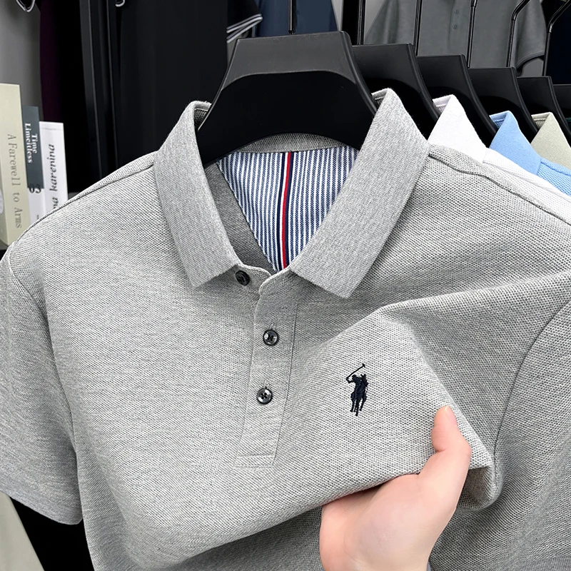 Men's 100% Cotton Short Sleeve - Polo Shirt Equestrian のレビューと価格