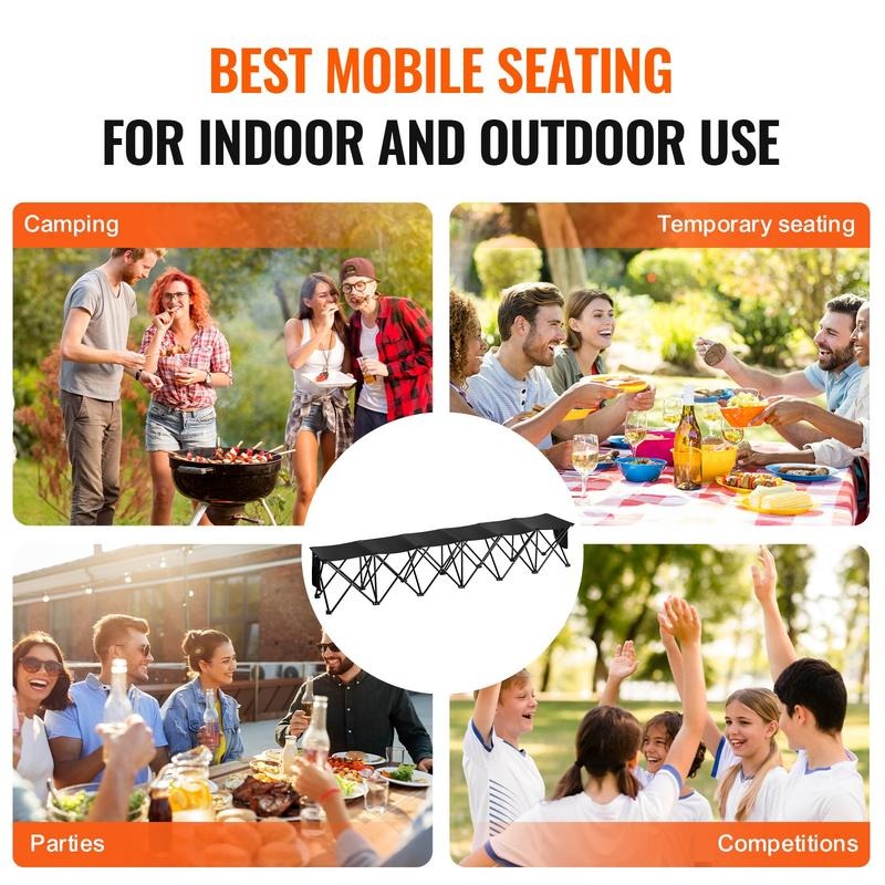 6 Seat Portable Folding Sport  - Outdoor Sport Bench のレビューと価格