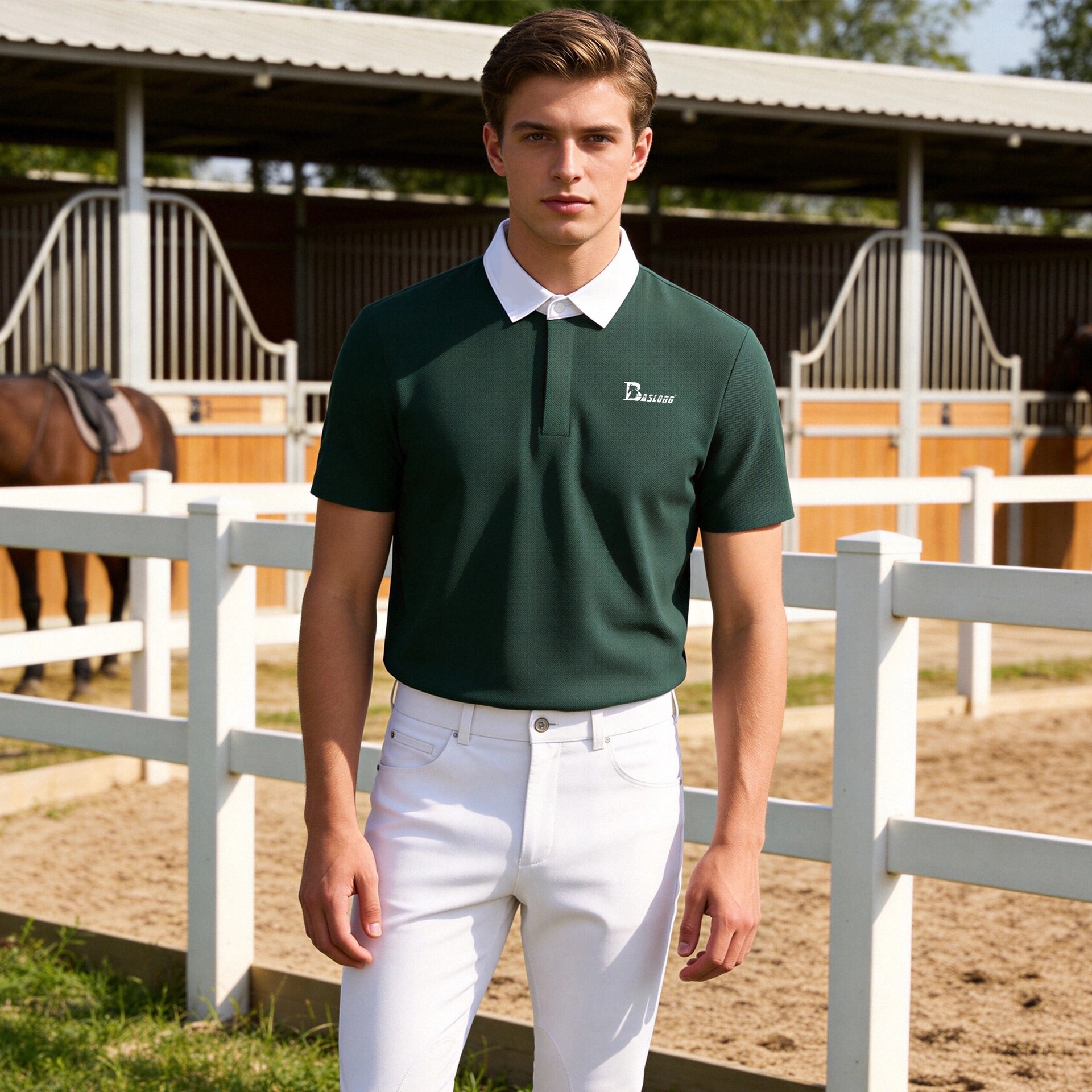 Baslong Spring/summer Equestri - Polo Shirt Equestrian のレビューと価格