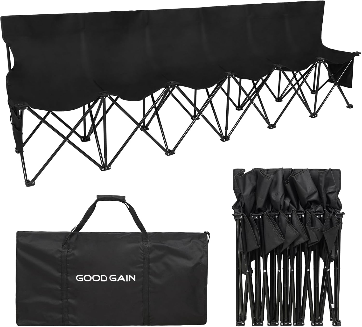 Portable Folding Black Outdoor - Outdoor Sport Bench のレビューと価格