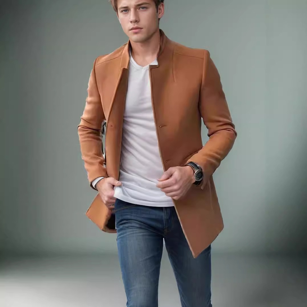 Wool Blend Blue Coat Mans Fish - Outdoor Sport Hobbies のレビューと価格