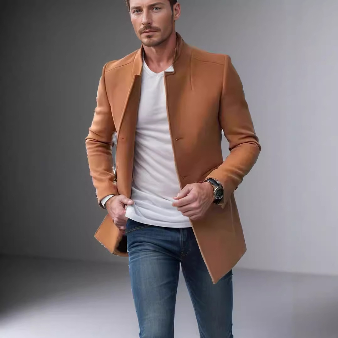 Wool Blend Blue Coat Mans Fish - Outdoor Sport Hobbies のレビューと価格