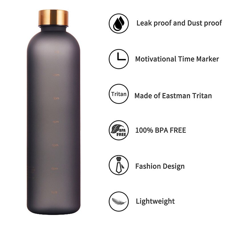 1000ml Bottle With Time Marker - Outdoor Sport Field のレビューと価格