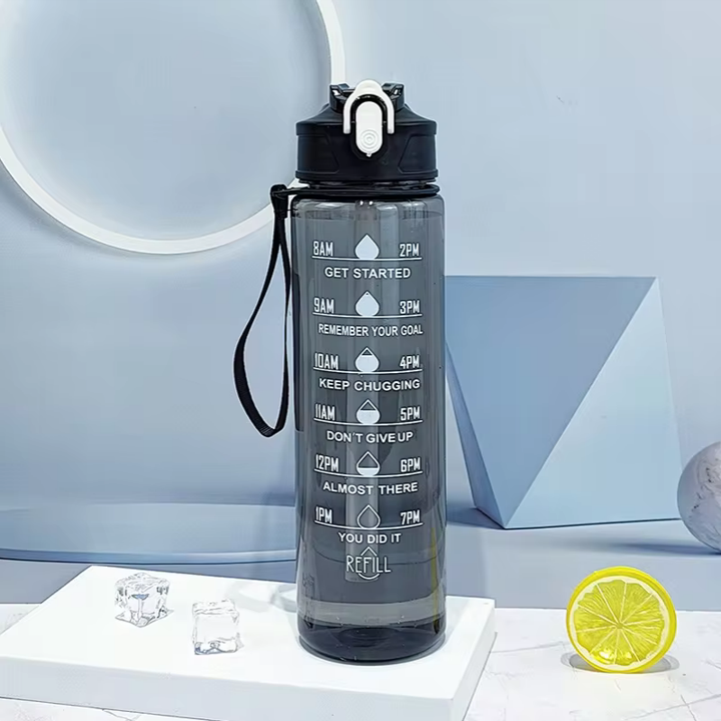 900ml Sports Bottle With Time  - Outdoor Sport Field のレビューと価格