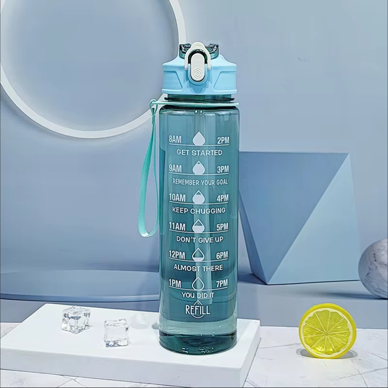 900ml Sports Bottle With Time  - Outdoor Sport Field のレビューと価格
