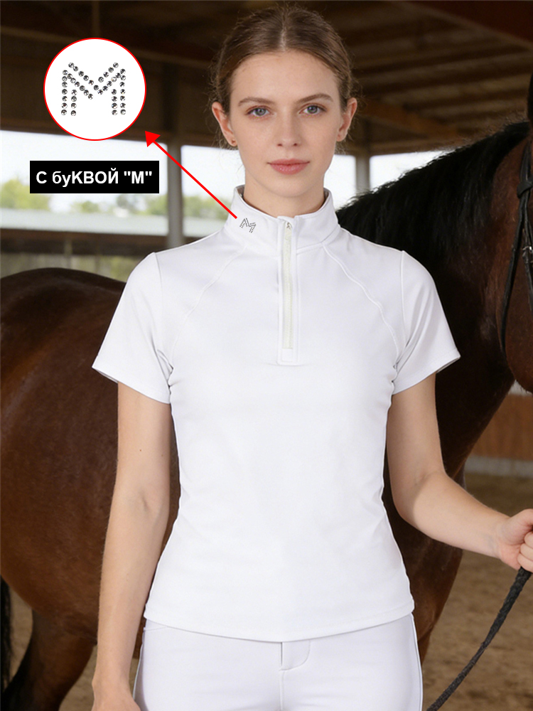 M Logo Horse Riding Short Slee - Polo Shirt Equestrian のレビューと価格