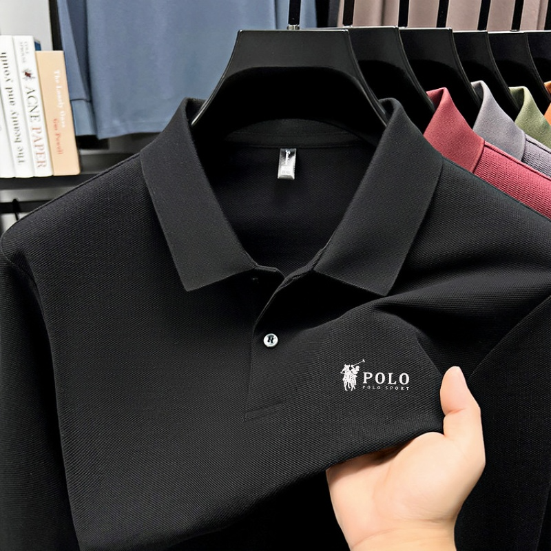Men's brand polo shirt long sl - Polo Shirt Equestrian のレビューと価格