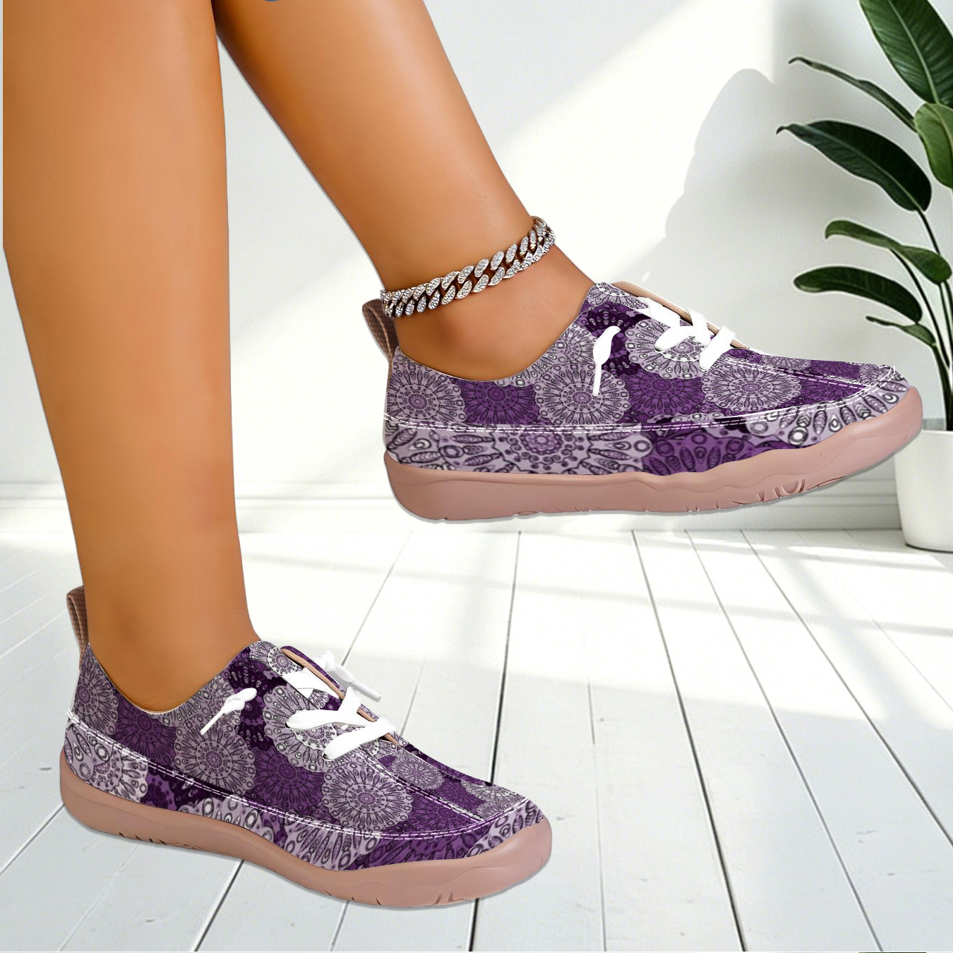 Women Geometric Print Wide Toe - Outdoor Sports Shoes のレビューと価格